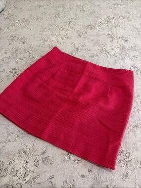 J. Crew Hot Pink Textured Mini Skirt
